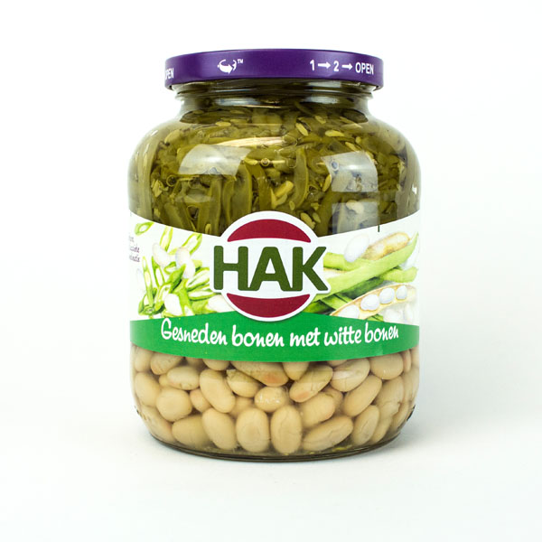 Hak Cut Green and White Beans